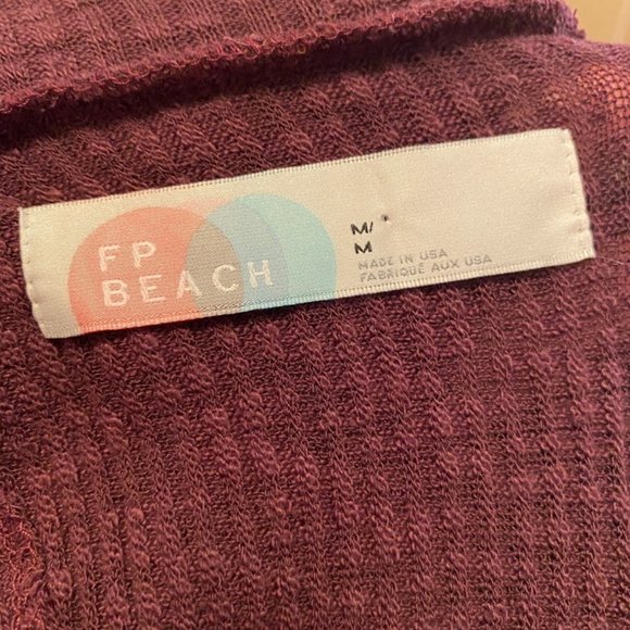 FP Beach turtleneck open back sweater size Medium - Picture 2 of 3
